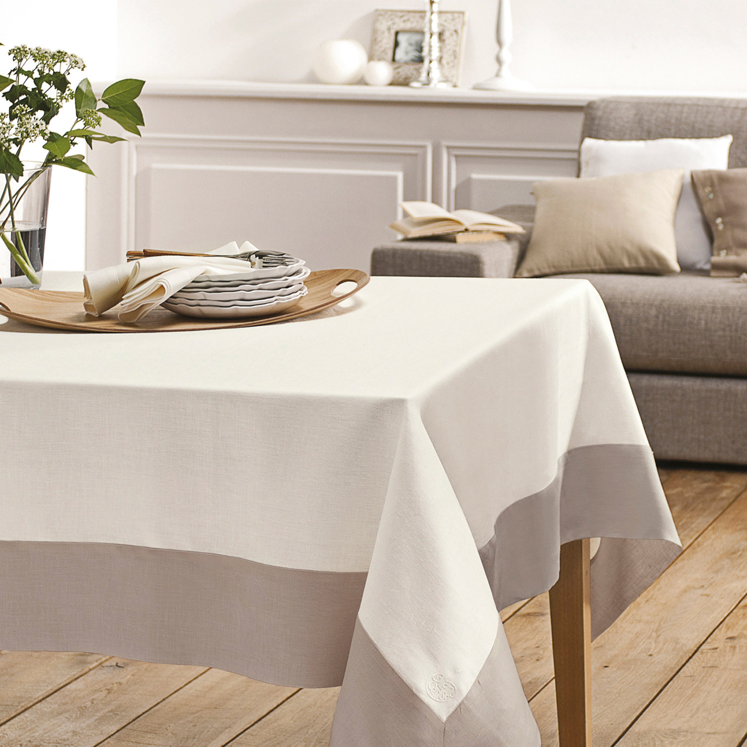 Nappe en lin déperlant, DÉLICES DE LIN