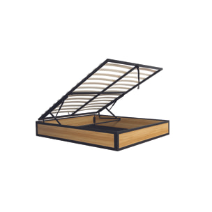 Lit coffre industriel 160 x 200 cm CHARLES