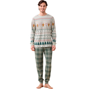 Pigiama uomo caldo cotone articolo natale. Noidinotte