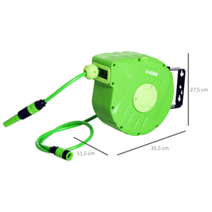 Carrete para Manguera Soporte Mural Portamanguera 10m Roll-up Automá¡tico Jardín