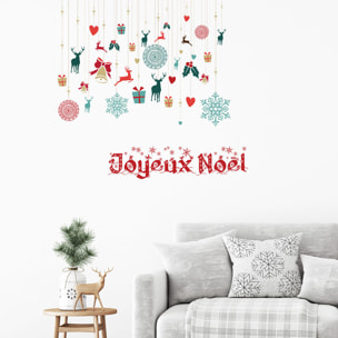 Sticker Noël décoration joyeux noël - Autocollants stickers adhésifs noël - décoration fêtes