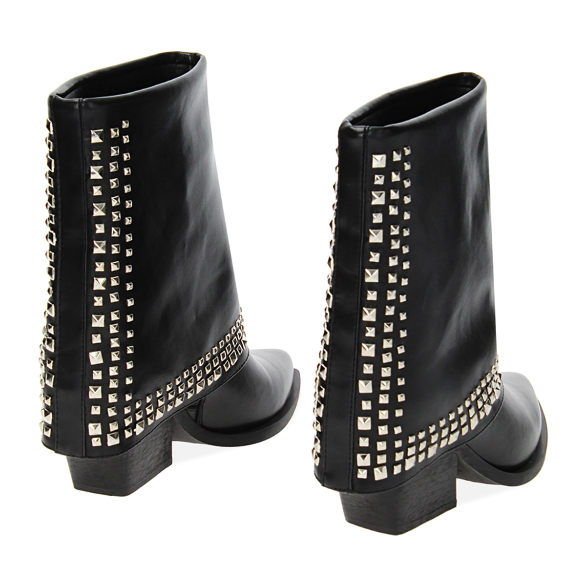 Tronchetti texani neri con borchie