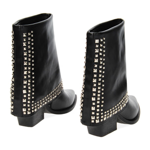 Tronchetti texani neri con borchie