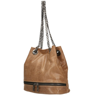Borsa a secchiello da donna - Modello Sérénité - Vera pelle - 32.0 x 28.0 x 13.0 cm