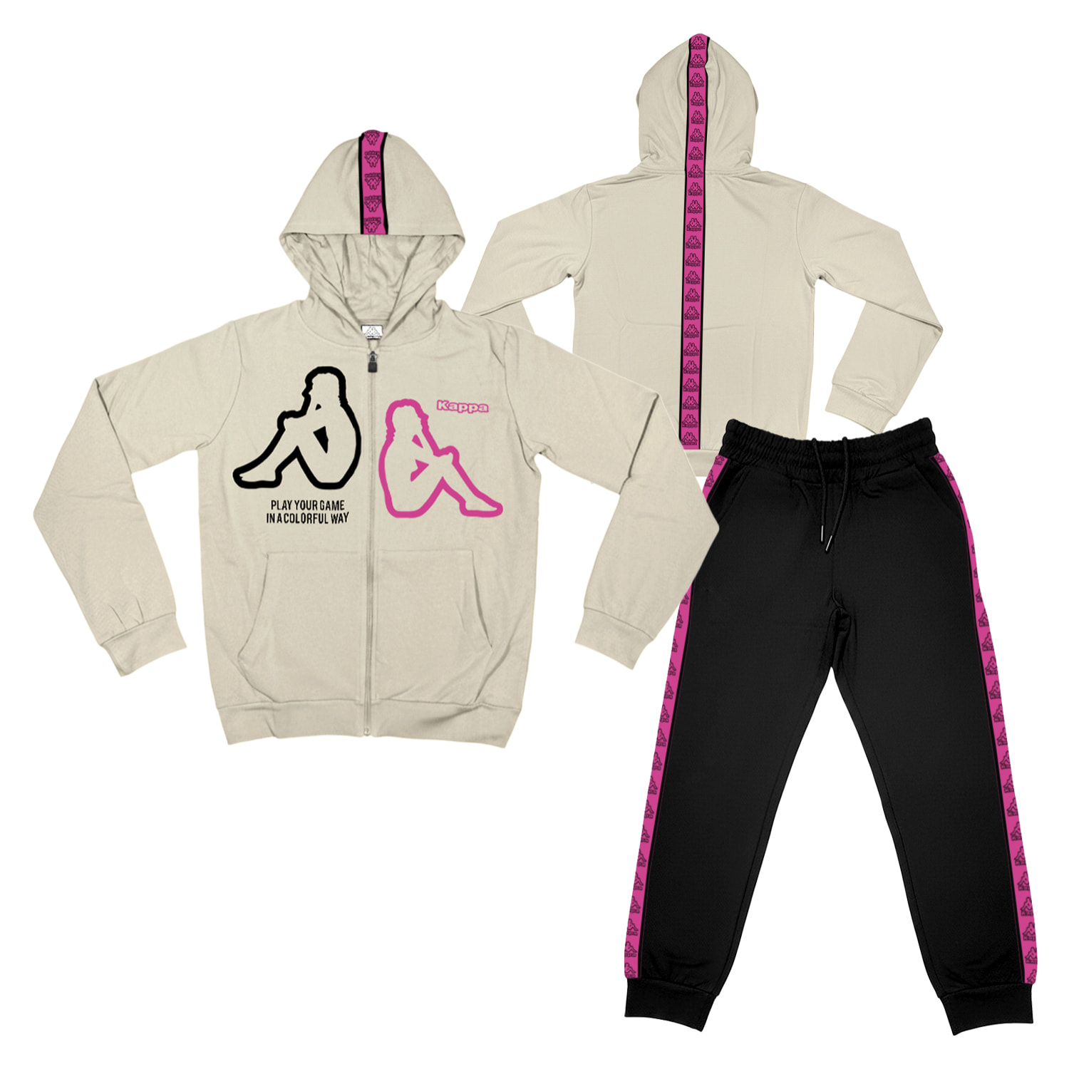 Tuta Ragazza KAPPA 8 - 16 Anni Cotone Felpato