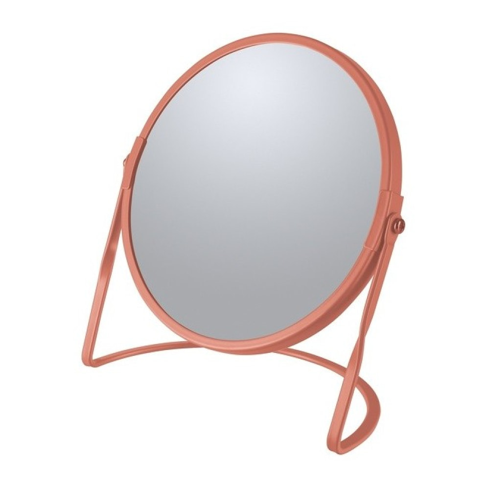 Miroir grossissant sur pied Acier AKIRA Terracotta mat Spirella