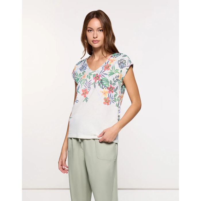 Camiseta Manga Corta Blanco - Hibimon