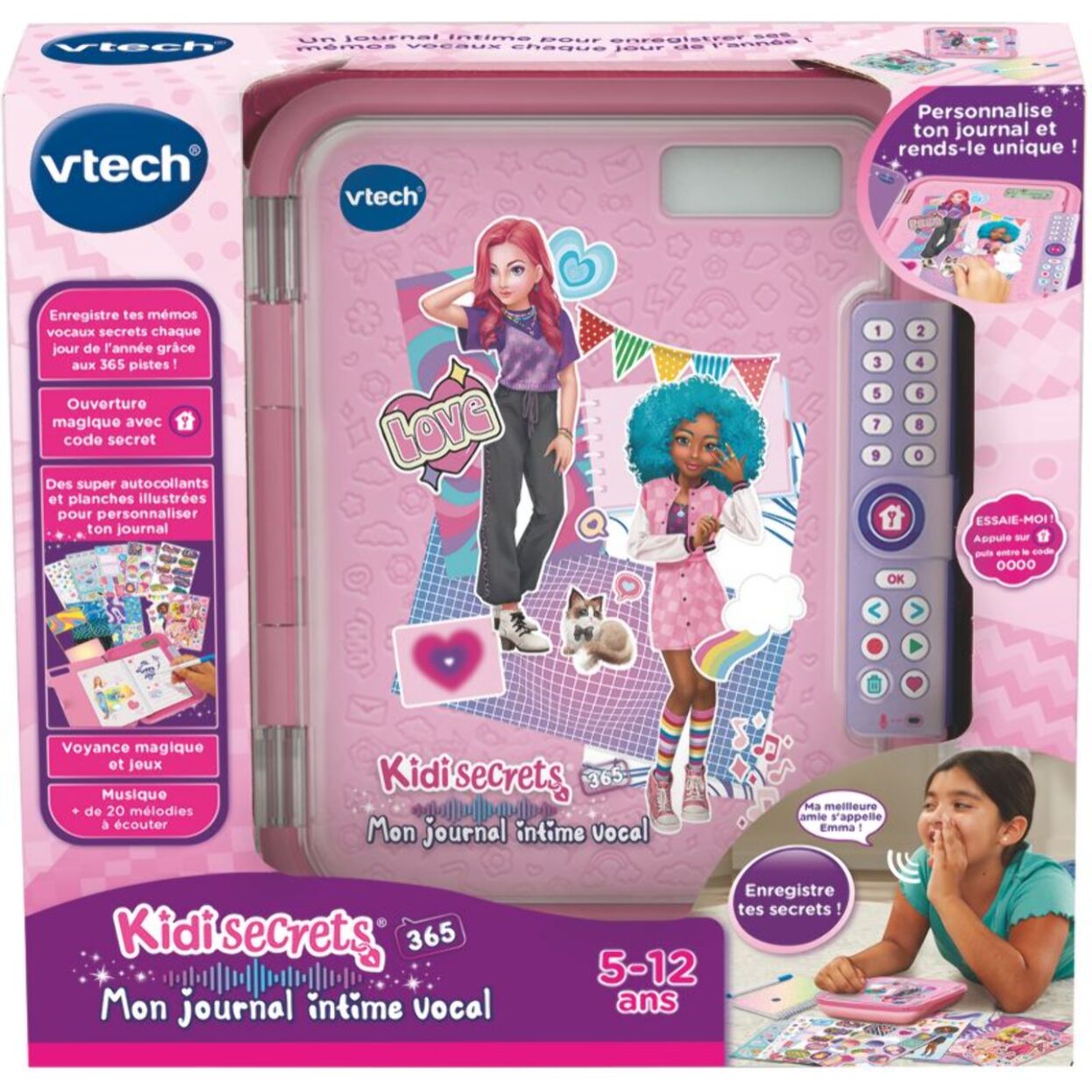 Jeu éducatif VTECH KidiSecrets365-Mon journal intime vocal