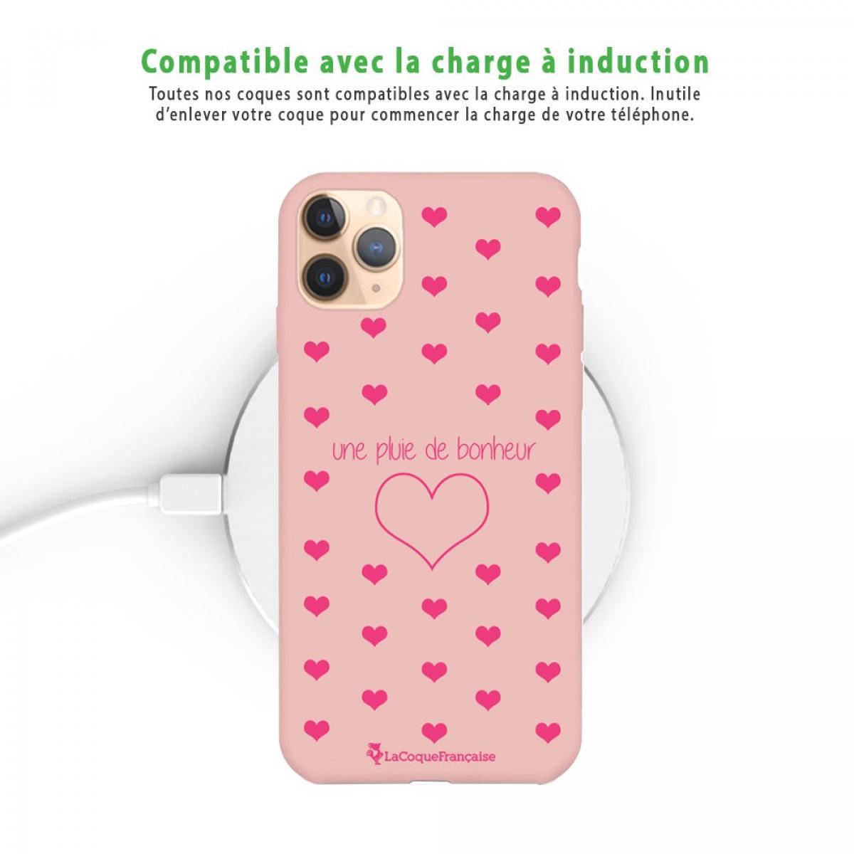 Coque iPhone 11 Pro Silicone Liquide Douce rose pâle Pluie de Bonheur Rose La Coque Francaise.