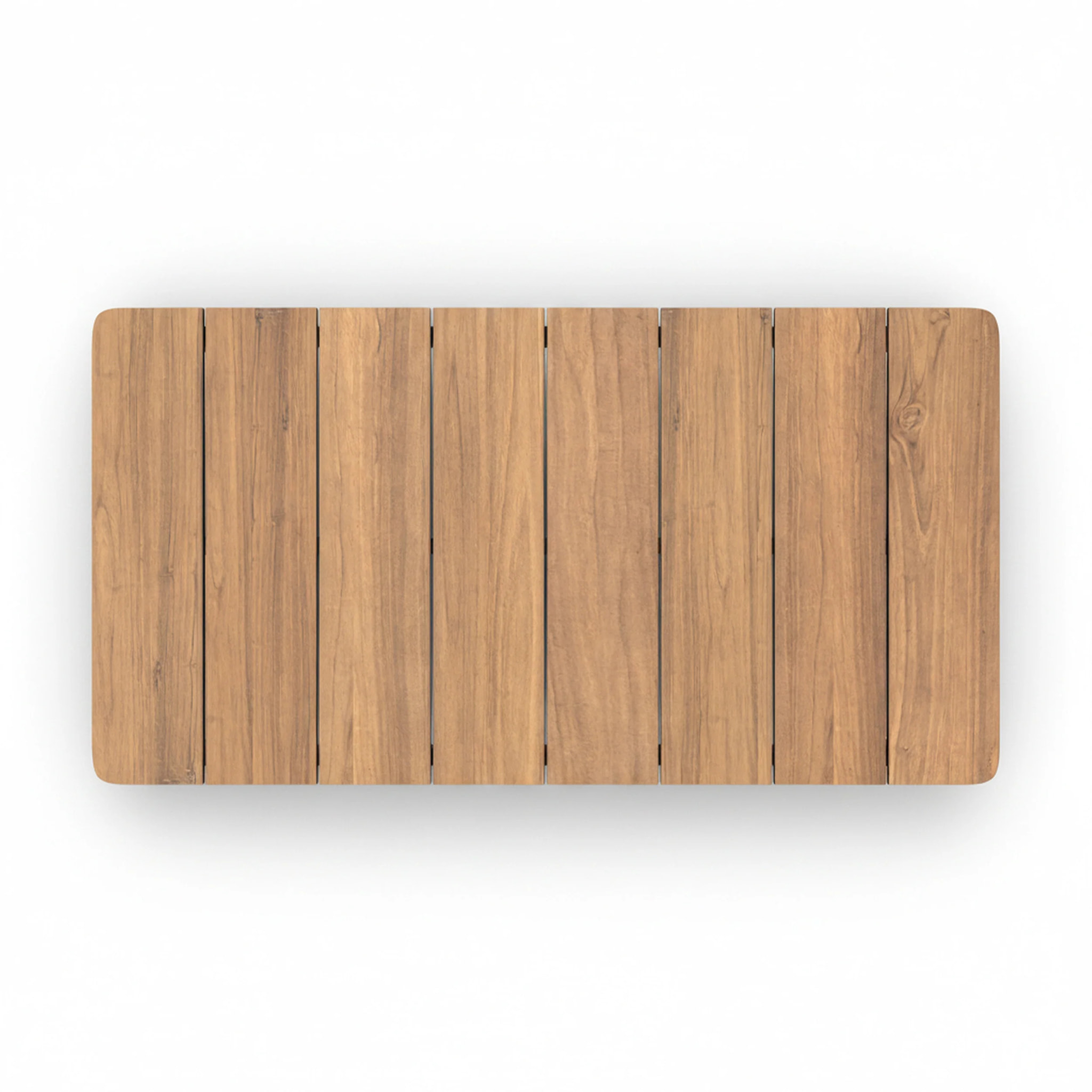 Salon de jardin 2 personnes en teck massif et tissu rayé jaune - Nadila