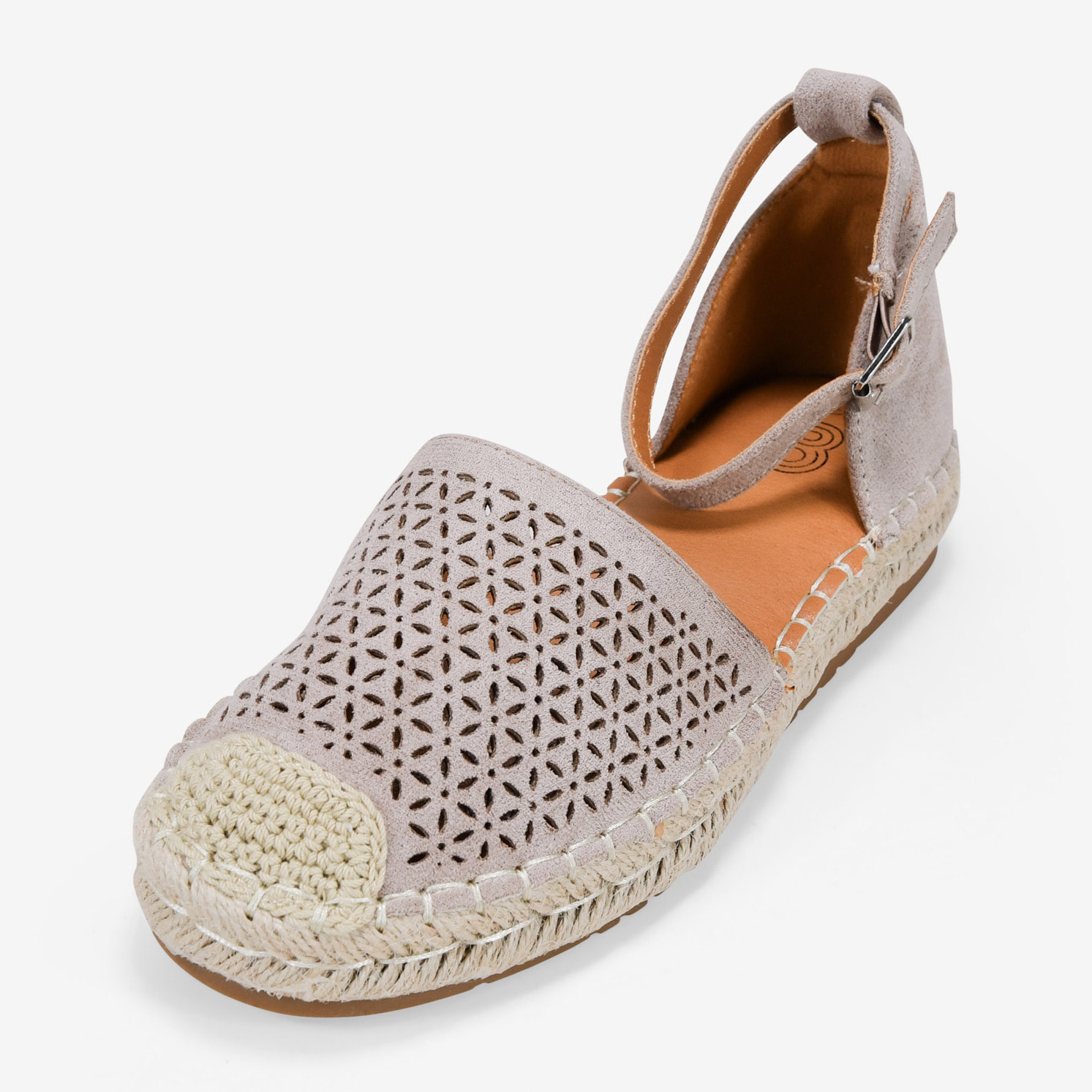 Alpargatas taupe planas con esparto