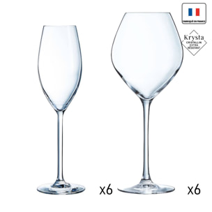 Set  12 pezzi Cheer Up (55cL e Calice Champagne) - Chef&Sommelier