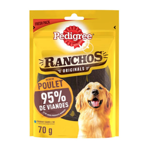 PEDIGREE Ranchos Récompenses riche en poulet pour chien (14x70g)