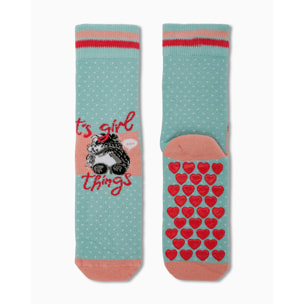 CALZINO CORTO ANTISCIVOLO BIMBA AMBRA