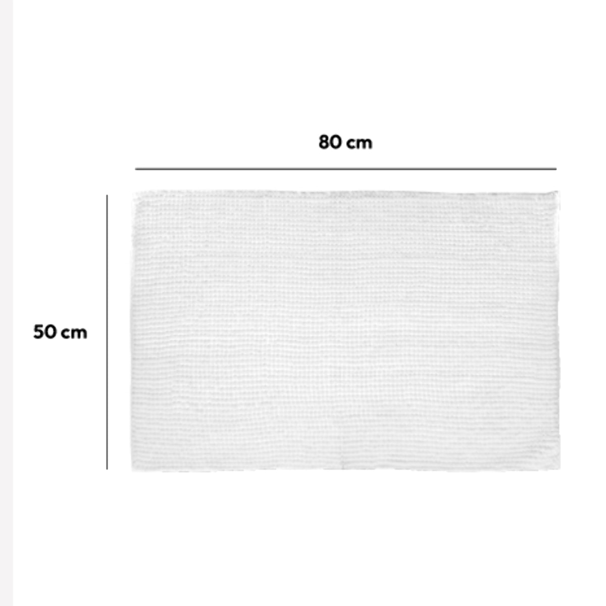 Tapis de bain 50x80cm "Colorama" blanc