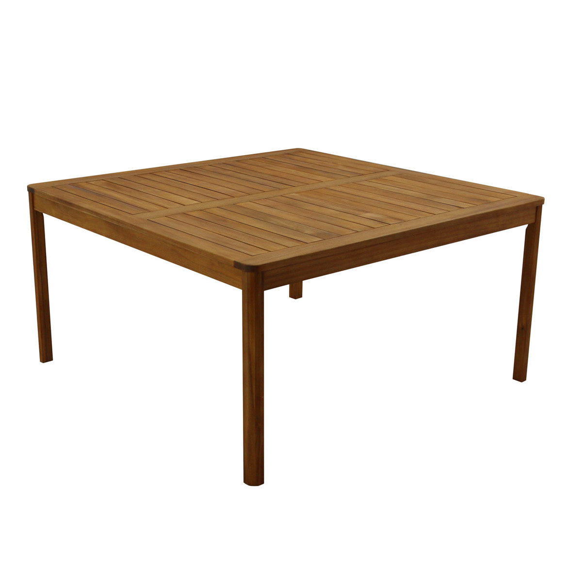 Table de jardin carrée en bois massif L147 cm AKIS