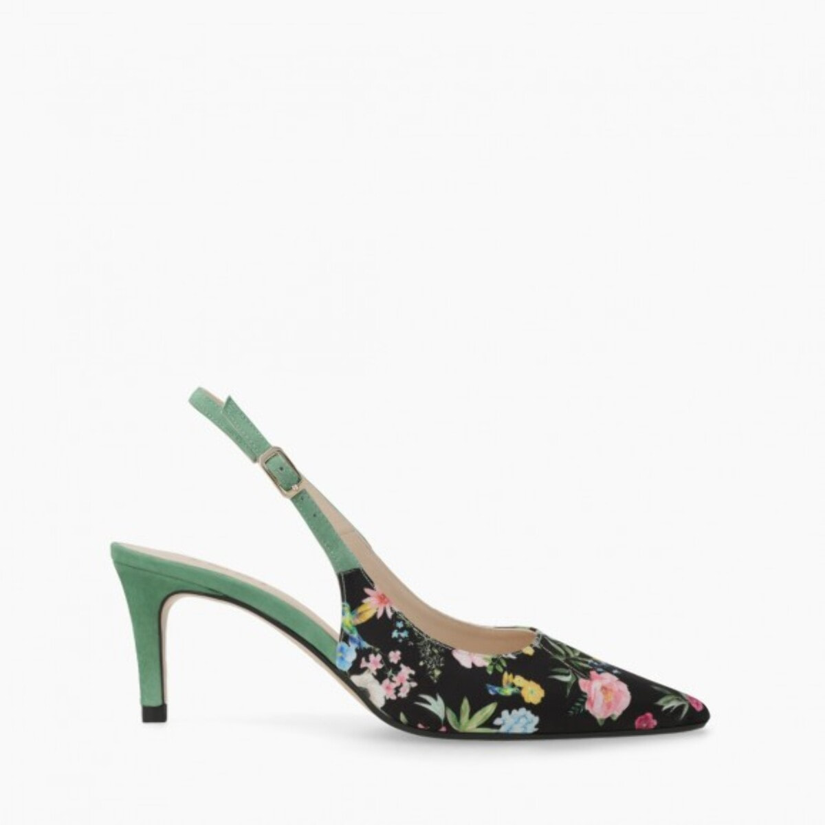 ZAPATOS DE SALÓN FLORAL VERDE NOLASA-TE