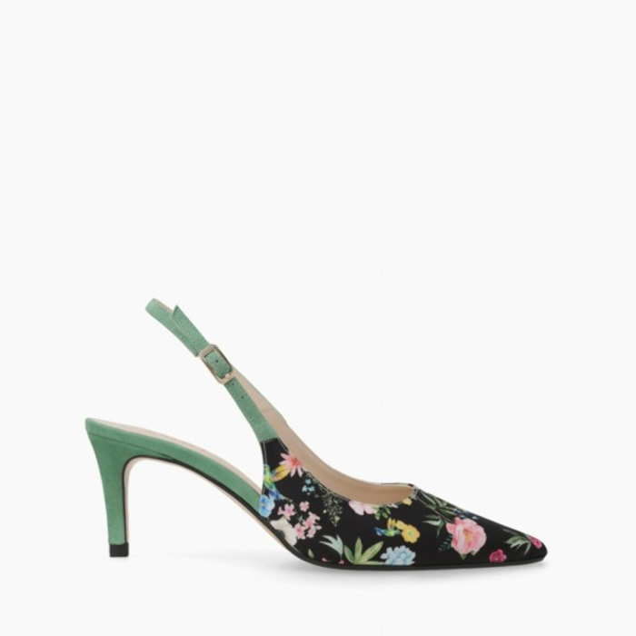 ZAPATOS DE SALÓN FLORAL VERDE NOLASA-TE