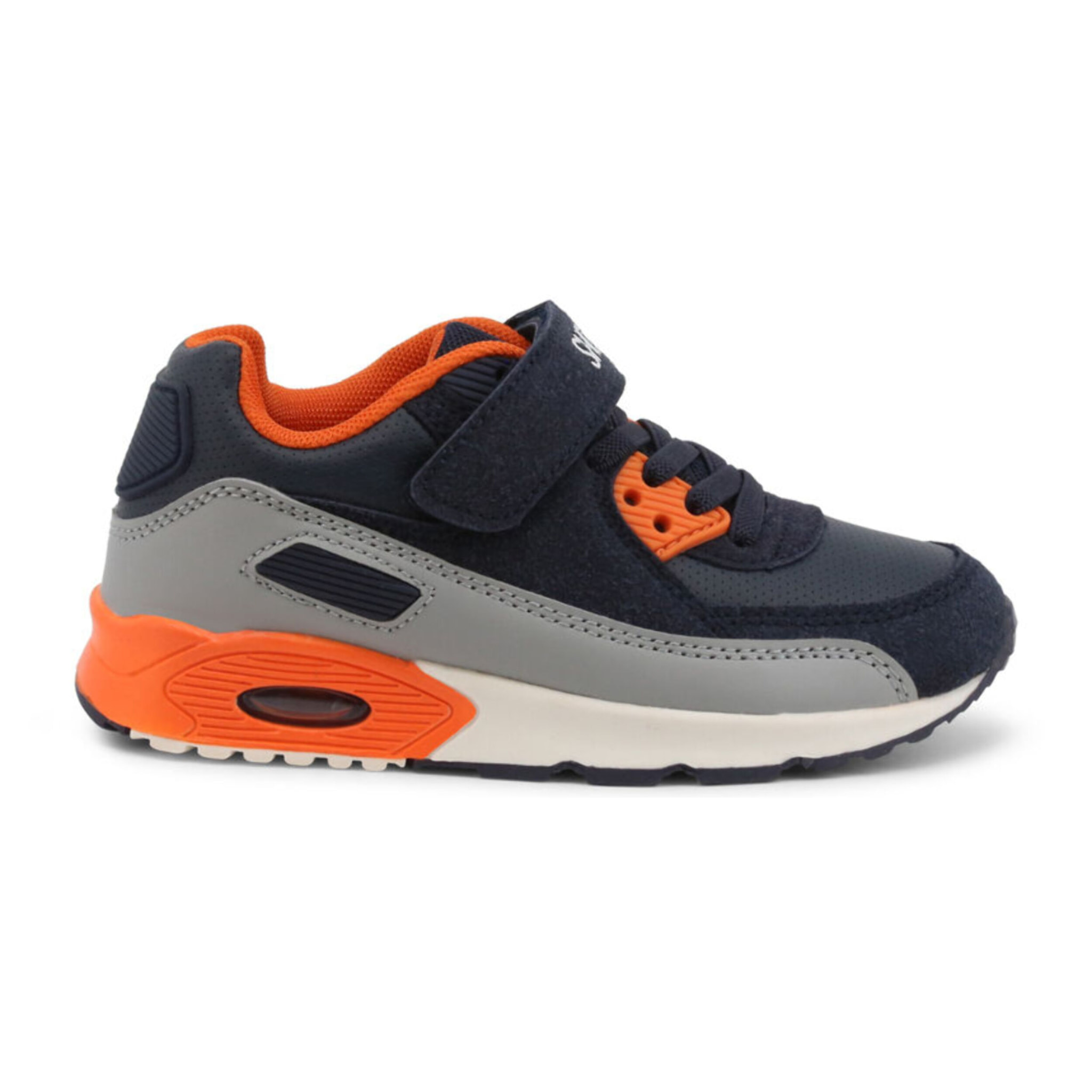 Zapatillas Sneaker para Niño- Shone 005-001-v Navy/Orange