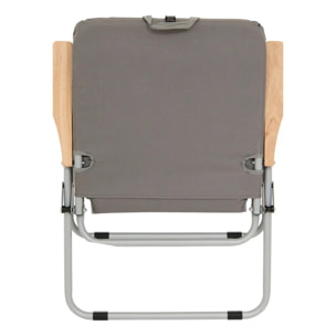 Fauteuil camping pliable gris