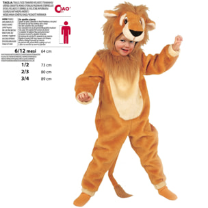 Costume Travestimento Leoncino Peluche Bambino Unisex