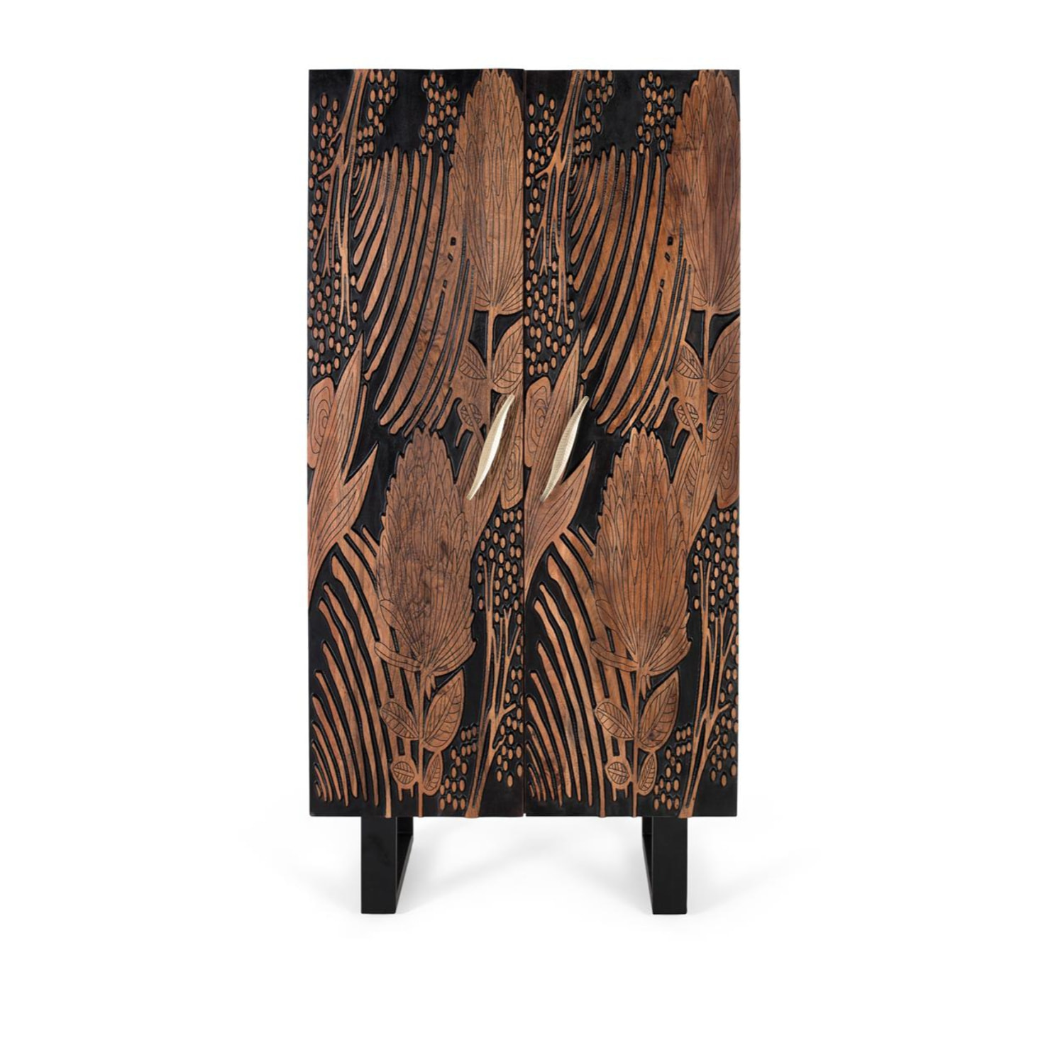 Armario de Madera de Acacia 90 Cm Estilo Étnico Moderno