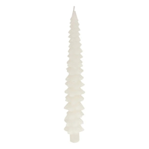 Lot de 2 bougies bâton sapin blanc