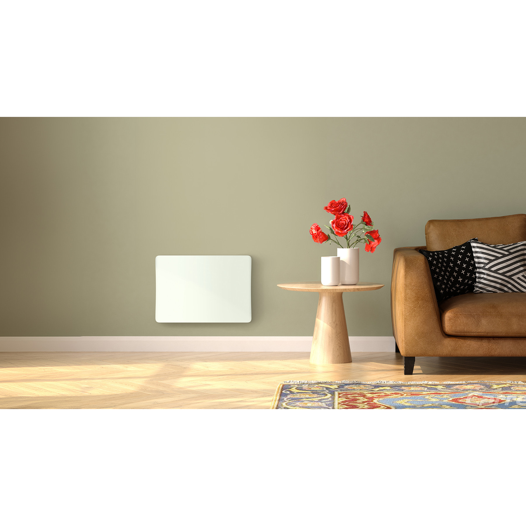 Radiateur Électrique Céramique Blanc 1000W Blanc LUDO