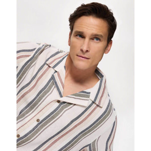 Camisa Manga Corta Beige - Luzum