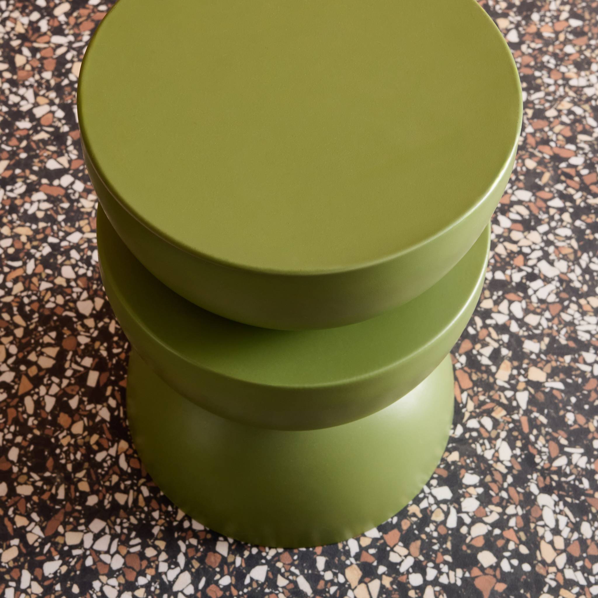 Table d'appoint, bout de canapé, table de chevet métal Ø32 x H46,5cm COUMBA