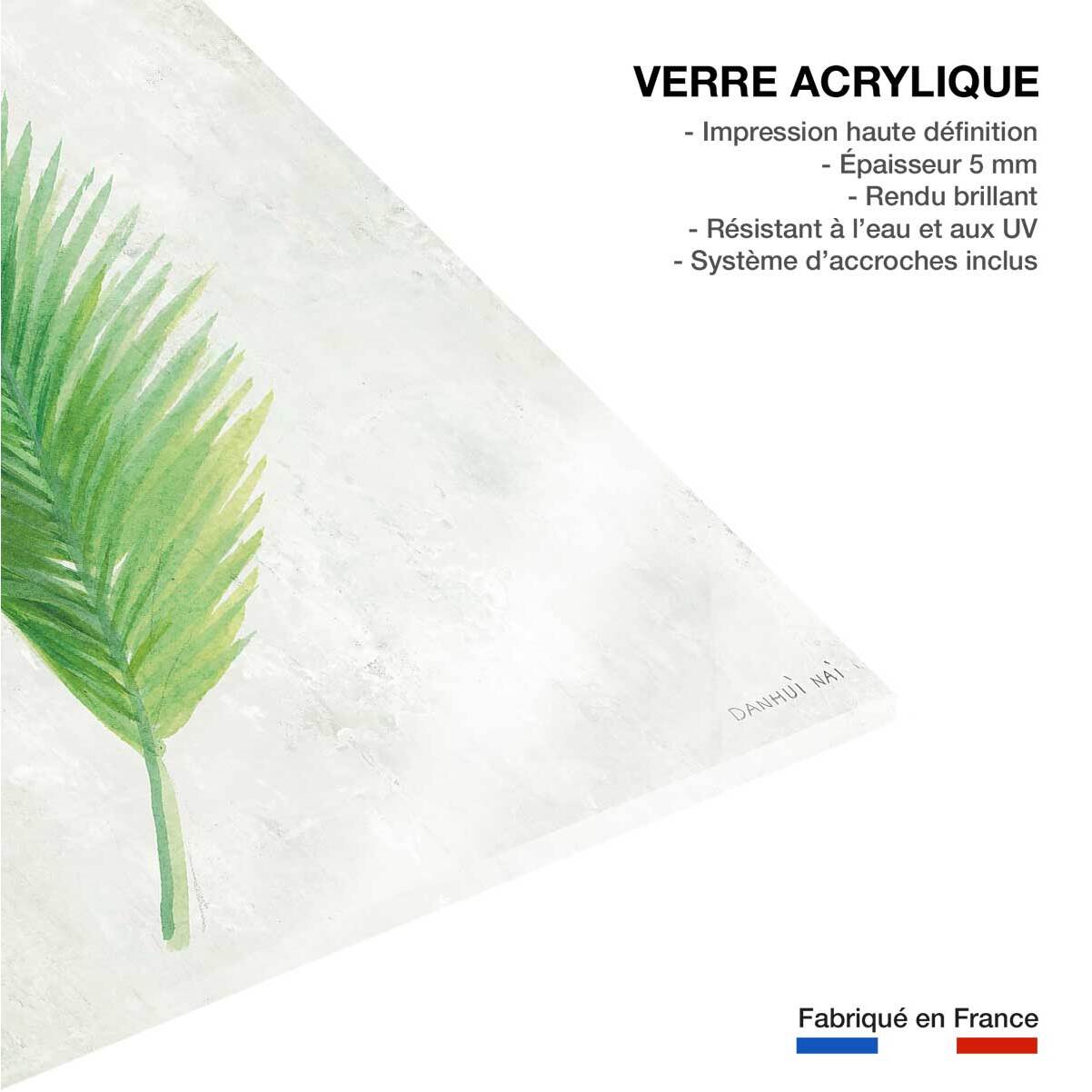 Tableau fleurs tropicale illustrée Tableau plexiglas