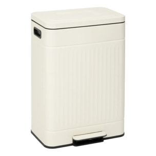 Poubelle Nova avec Pedale 2x30L Beige 45,5x36,5x67 cm