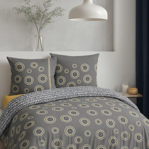 Parure Housse De Couette 3pcs 100% coton 57fils Kaly