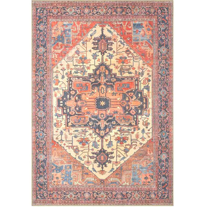 Tappeto Salotto Soggiorno Motivo Persiano Color Crema