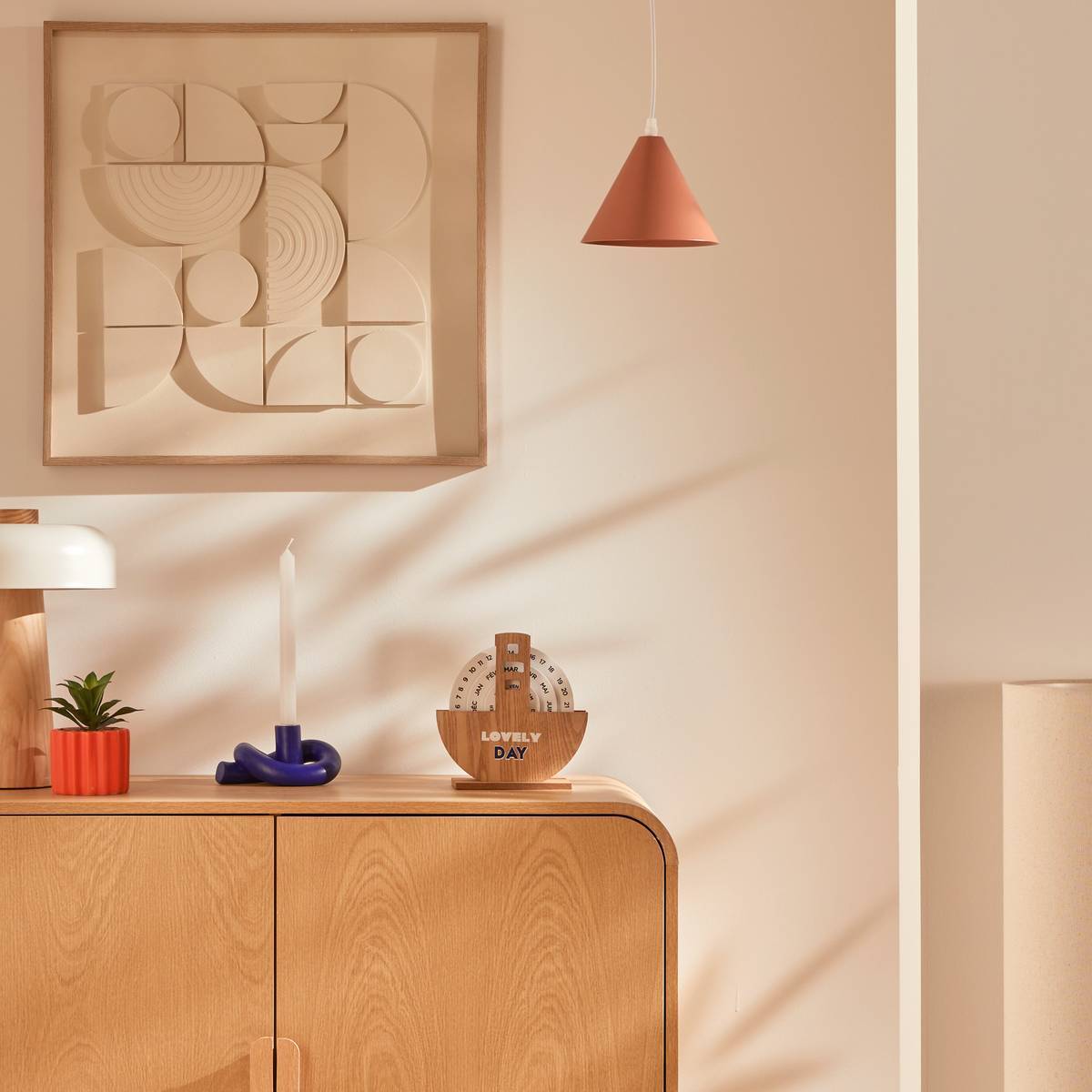 Suspension Conia ambre H105cm