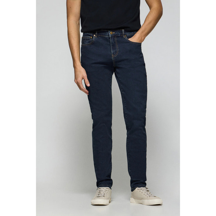 Jeans Tate blu indaco con particolari Polo Club