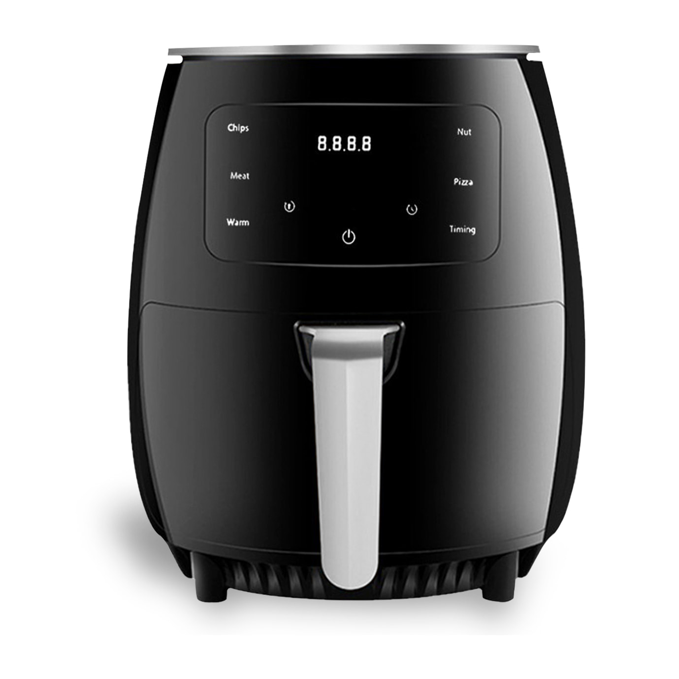 Friggitrice ad aria 6L, 1400W. Pannello touch, programmi di cottura e modalità manuali, griglia antiaderente.