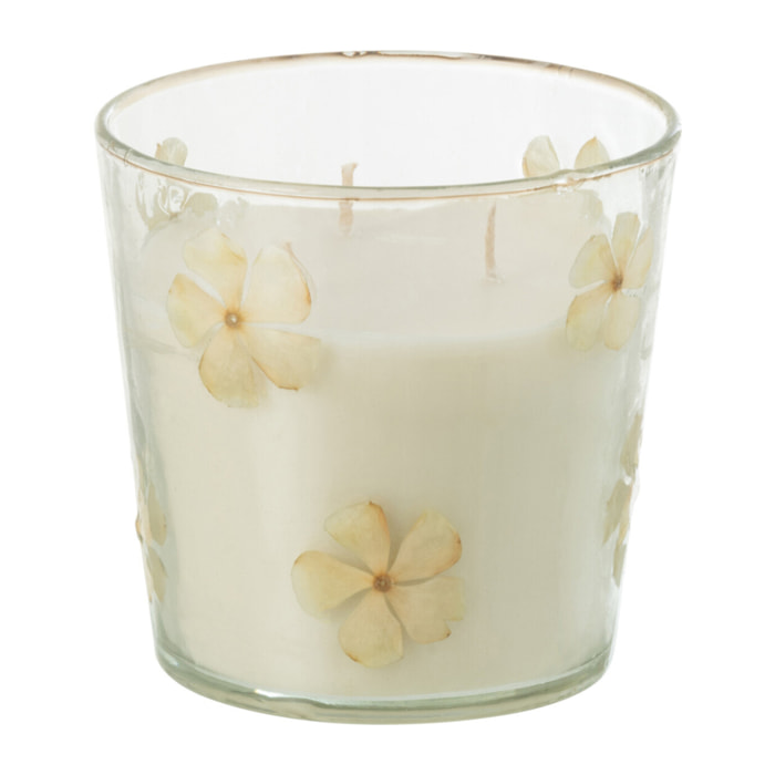 J-Line bougie parfumée Fleur - verre - transparent - small - 45H