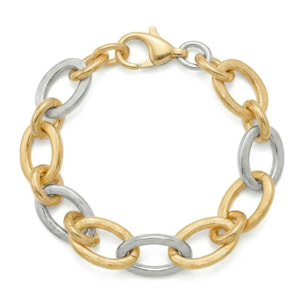 Pulsera Adelky acabado plata y oro amarillo 18k