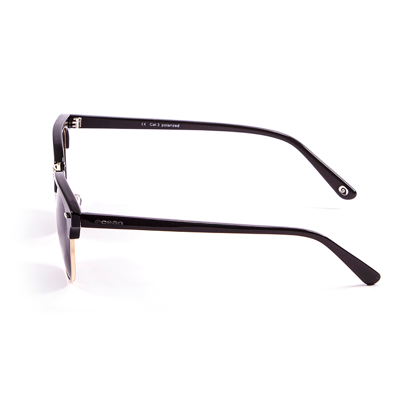 Occhiali da sole OCEAN MR. BRATT - montatura nera lucida con lenti Revo blu