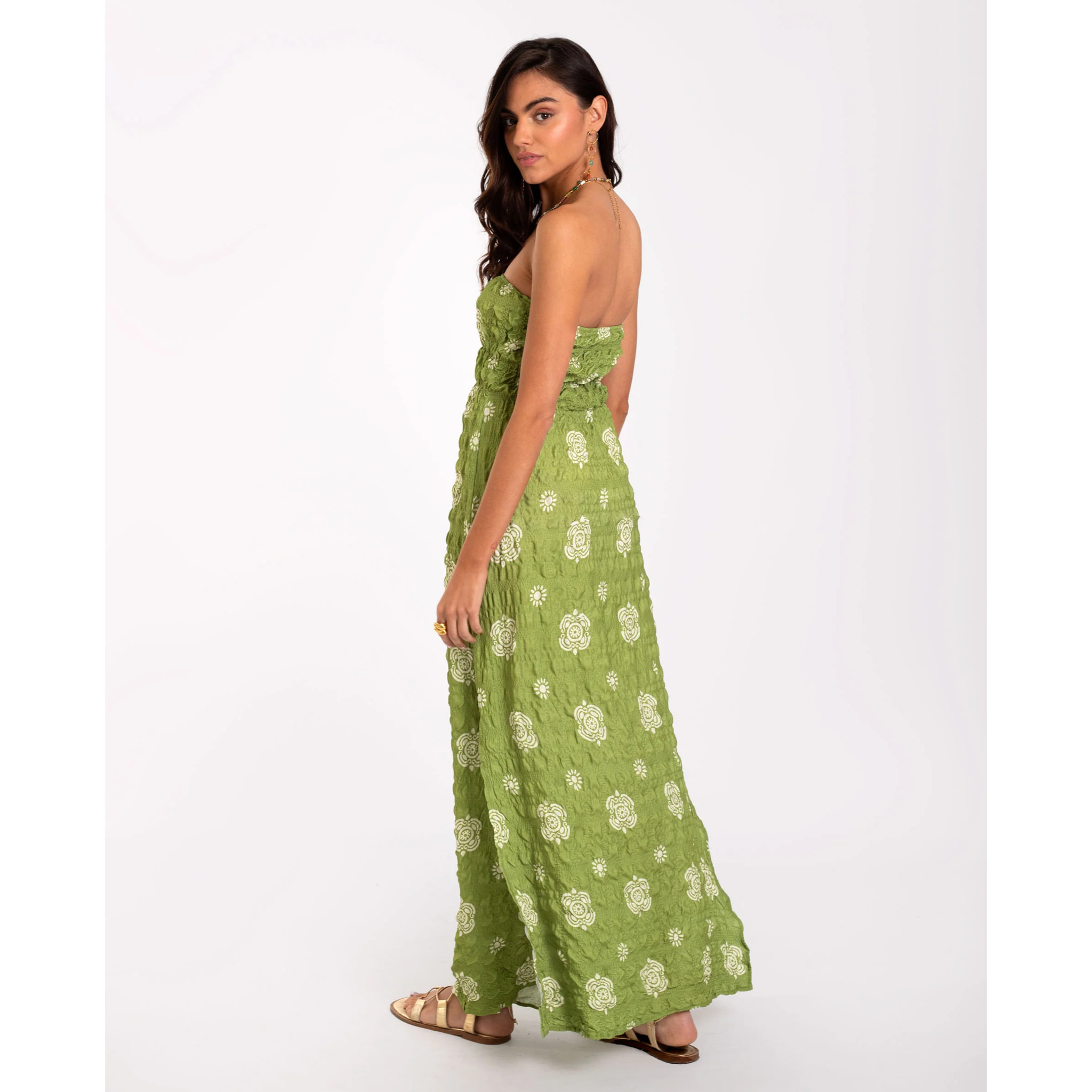 Vestido largo con escote palabra de honor