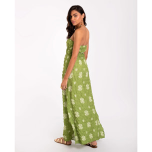 Vestido largo con escote palabra de honor