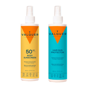 Valquer Pack Protector Solar Corporal SPF 50 y Protector Solar Capilar