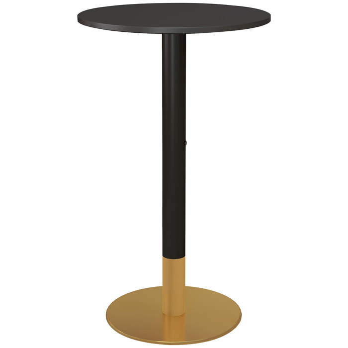 Table de bar ronde table bistro mange-debout style contemporain noir