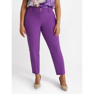 Fiorella Rubino - Pantaloni dritti eleganti - Viola