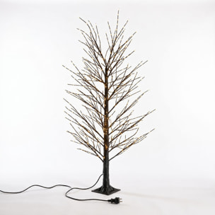 Albero luminoso decorativo con rami LED bianco caldo - Nero