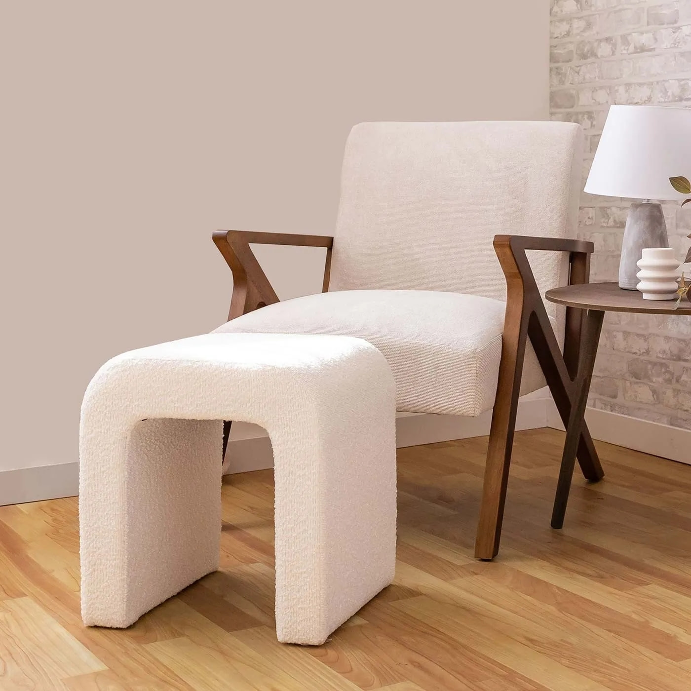 Tabouret barbados blanc