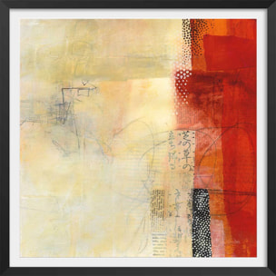 Poster sino collage Affiche + cadre en bois - Noir