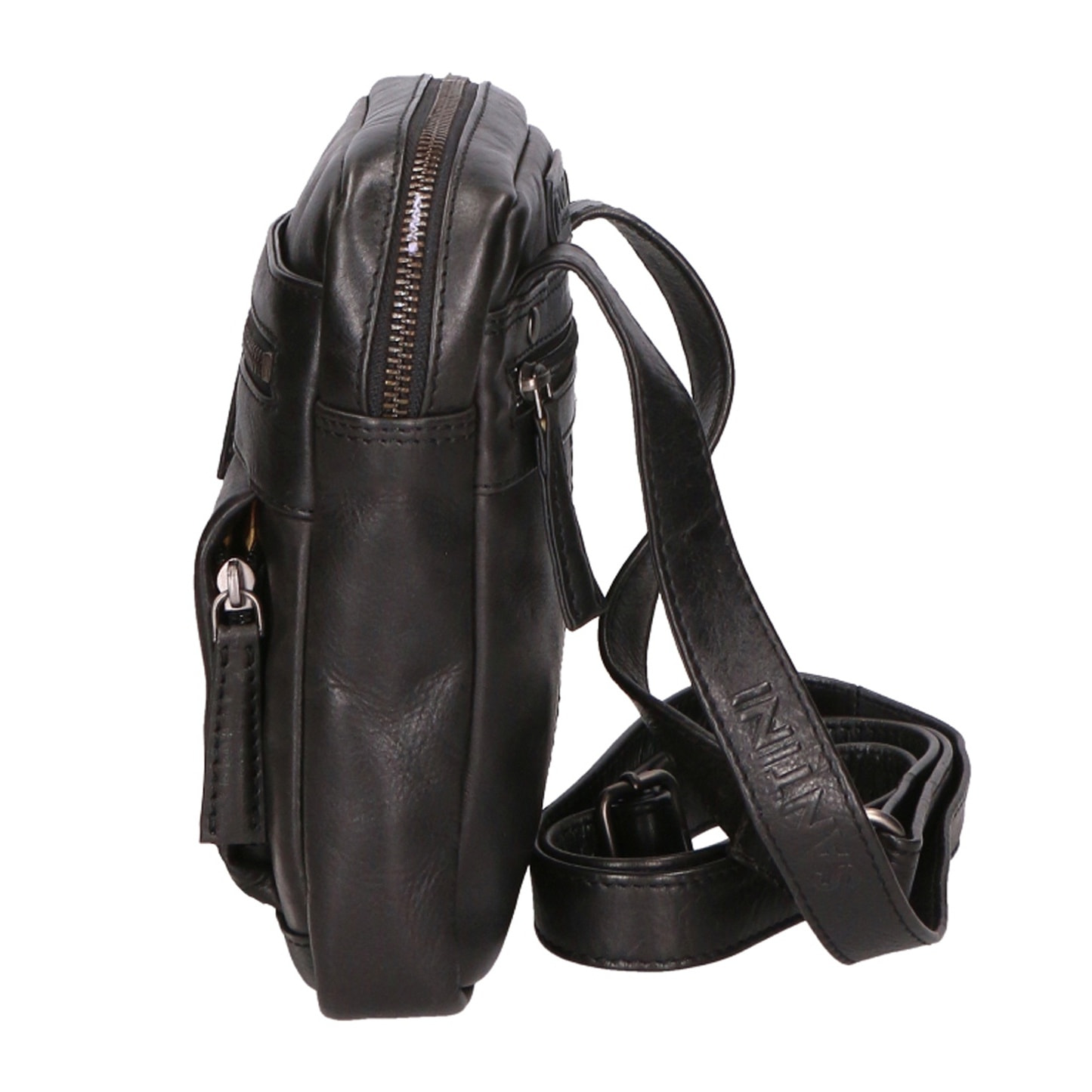 Borsa a tracolla unisex vera pelle - Modello False - 100% pelle di vacchetta - 17.0 x 19.0 x 4.0 cm