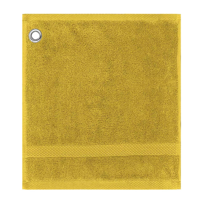 Carre avec oeillet pur coton 550 g/m² uni orange Elea safran